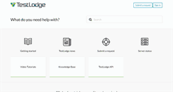 Desktop Screenshot of help.testlodge.com