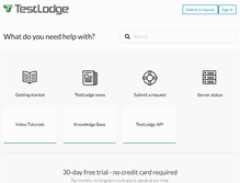 Tablet Screenshot of help.testlodge.com